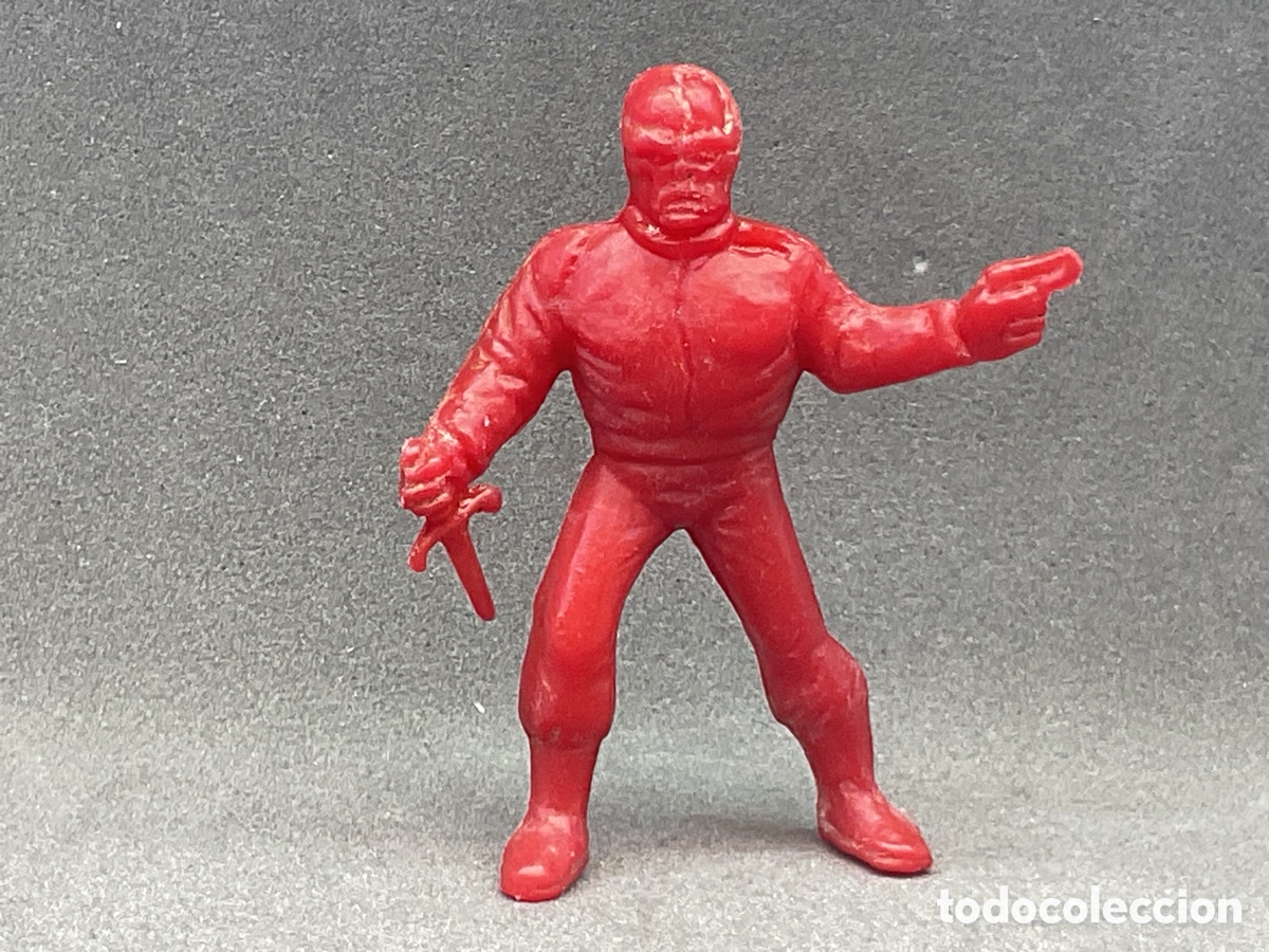 Figuras de goma y PVC: Antigua Figura en Pl&aacute;stico del Personaje Craneo Rojo. Marvel. Coleccionismo Dunkin. Panrico.