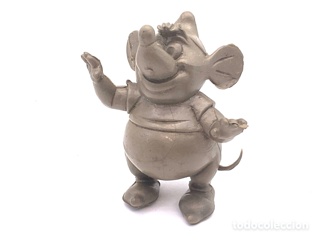 Figuras de goma y PVC: Antigua Figura del Rat&oacute;n Gus. Personaje de La Cenicienta. Rareza. Sin Pintar. Comics Spain.