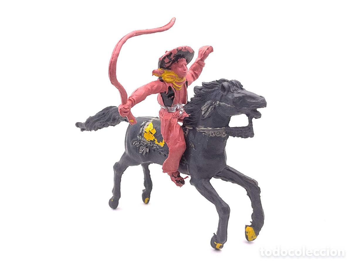 Figuras de goma y PVC: Antigua Figura del Oeste en Pl&aacute;stico Reigon. Serie Indios y Vaqueros. Made in Spain