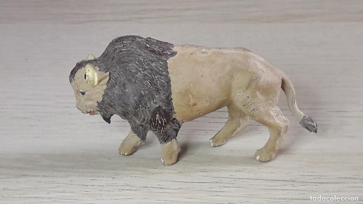 Figuras de goma y PVC: Bisonte, goma, Pech Spain tipo Jecsan, original a&ntilde;os 50-60.