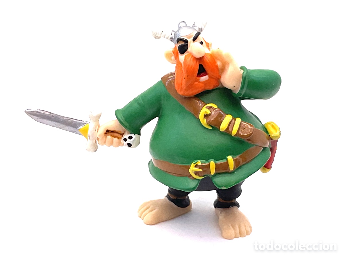 Figuras de goma y PVC: Figura del Capit&aacute;n Pirata Barba Roja . Colecci&oacute;n Asterix y Obelix. Plastoy A&ntilde;o 1997
