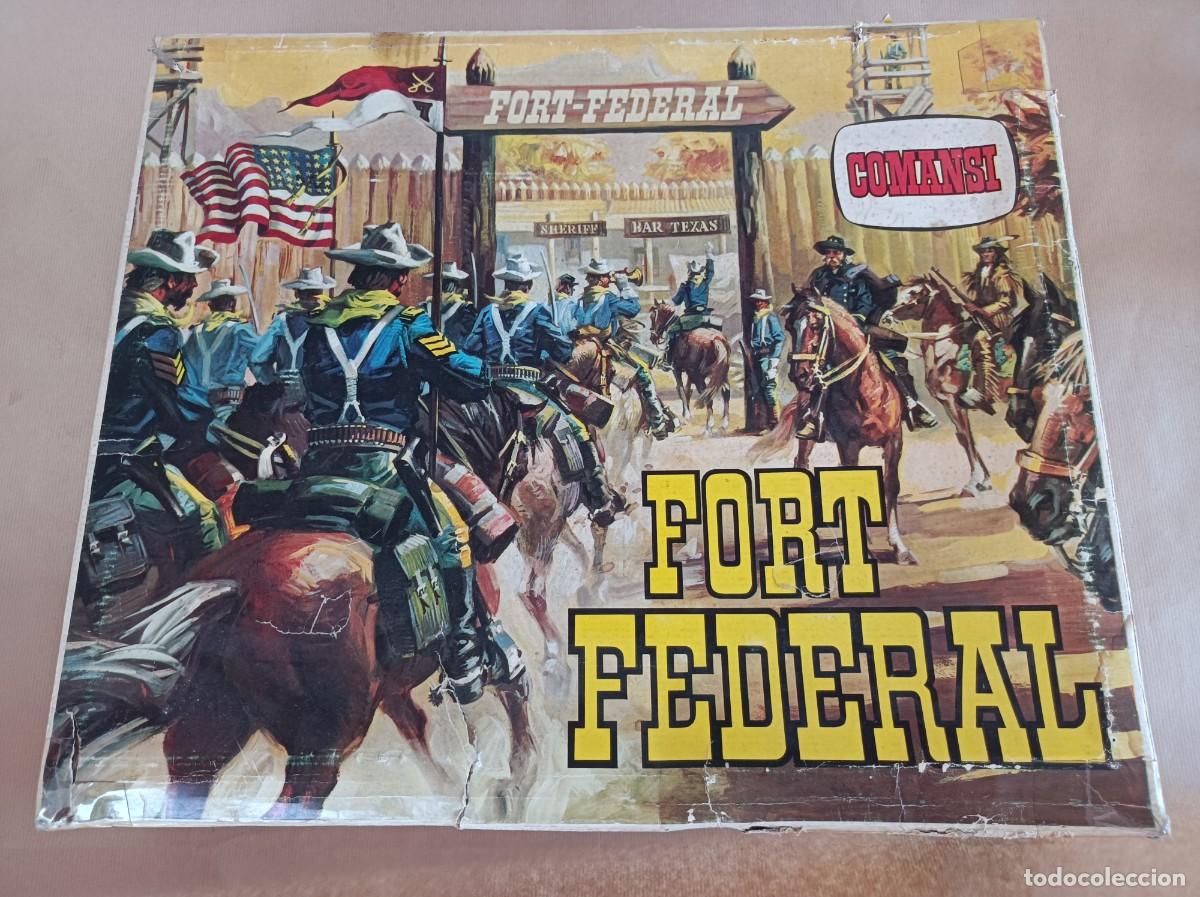 Figuras de goma y PVC: FORT FEDERAL DE MADERA 52 x 43 cms. FABRICANTE COMANSI