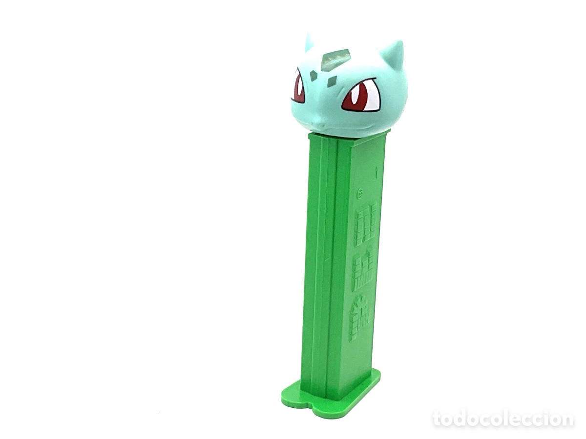 Figuras de goma y PVC dispensador PEZ: Dispensador de Caramelos Pez de la Serie Pokemon. Bulbasaur. Made in Hungary.