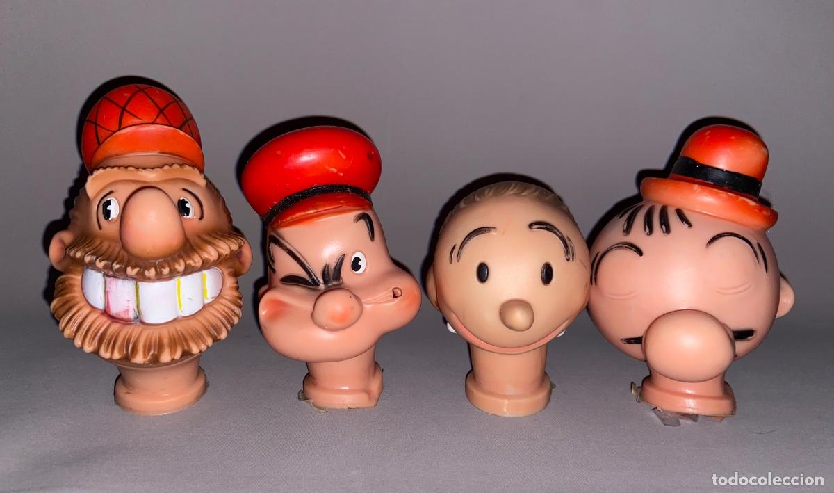 Figuras de goma y PVC: ANTIGUAS 4 FIGURAS &ldquo; POPEYE &ldquo; DE GOMA T&Iacute;TERE GUI&Ntilde;OLES DE FAMOSA