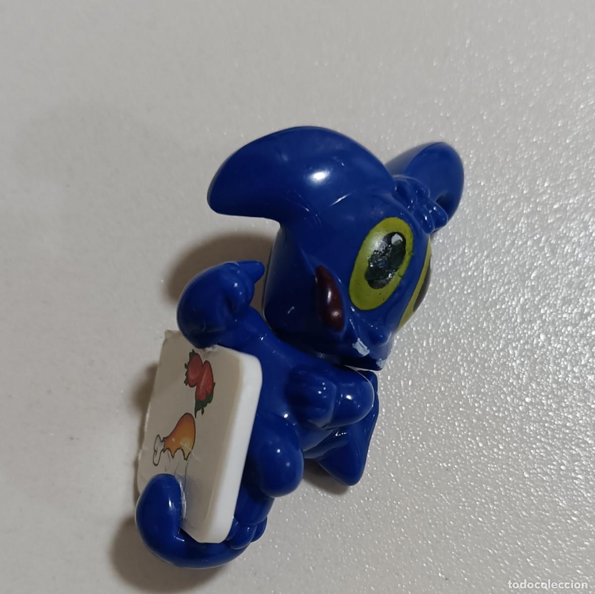 Figuras de goma Kinder: dragon kinder azul mu&ntilde;eco figurita figura montable