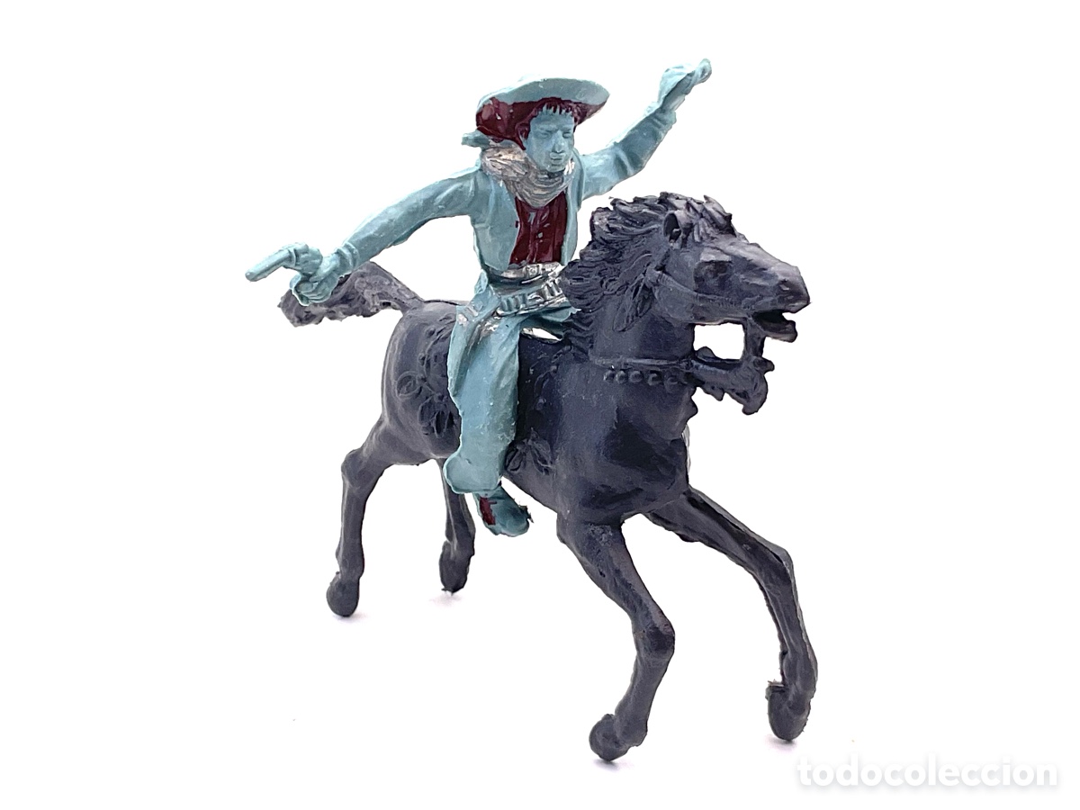 Figuras de goma y PVC: Antigua Figura del Oeste en Pl&aacute;stico Reigon. Serie Indios y Vaqueros. Made in Spain