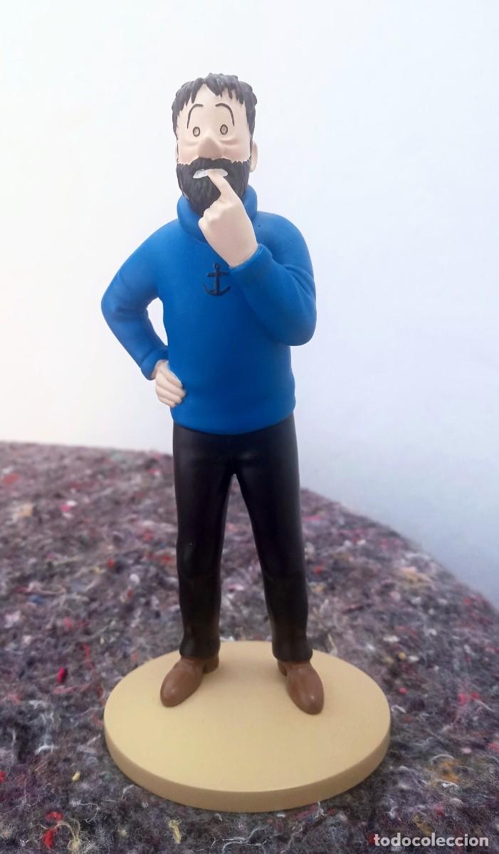 Figuras de goma y PVC: Figura Resina Capit&aacute;n Haddock Dubitativo 12 cm Tint&iacute;n Moulinsart