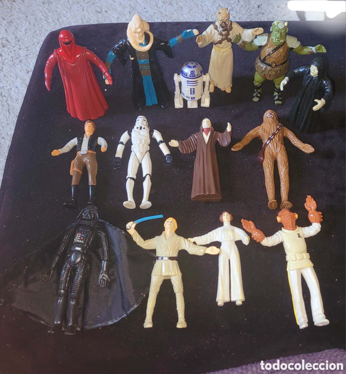 Figuras de goma y PVC: Bonito lote 14 figuras flexi Star Wars Guerra de las Galaxias marca BendEms Just Toys