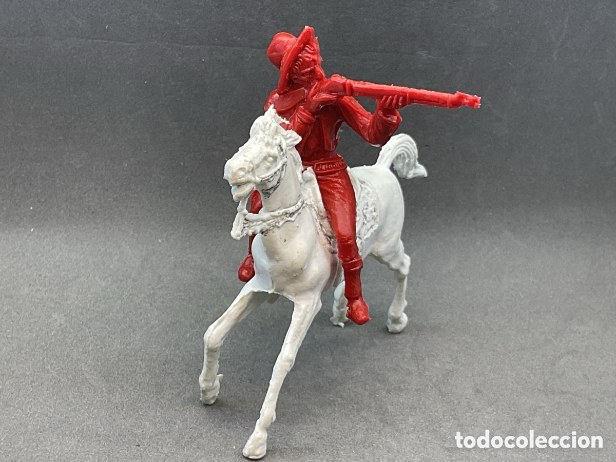 Figuras de goma y PVC: Antigua Figura del Oeste en Pl&aacute;stico Reigon. Serie Indios y Vaqueros. Made in Spain