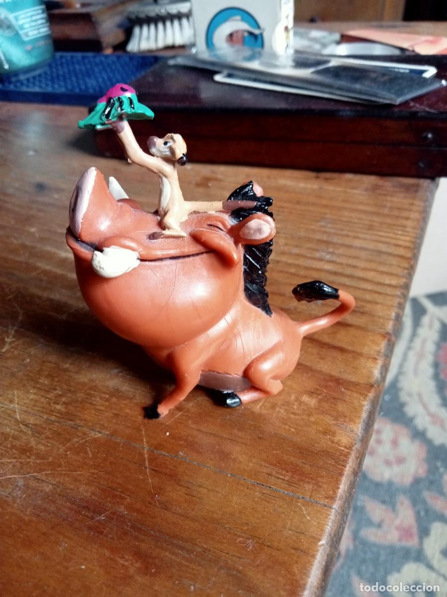 Figuras de goma y PVC: Figura pelicula Rey LE&Oacute;N PUMBA Y TIMON applause 7x7cm mucho Walt Disney