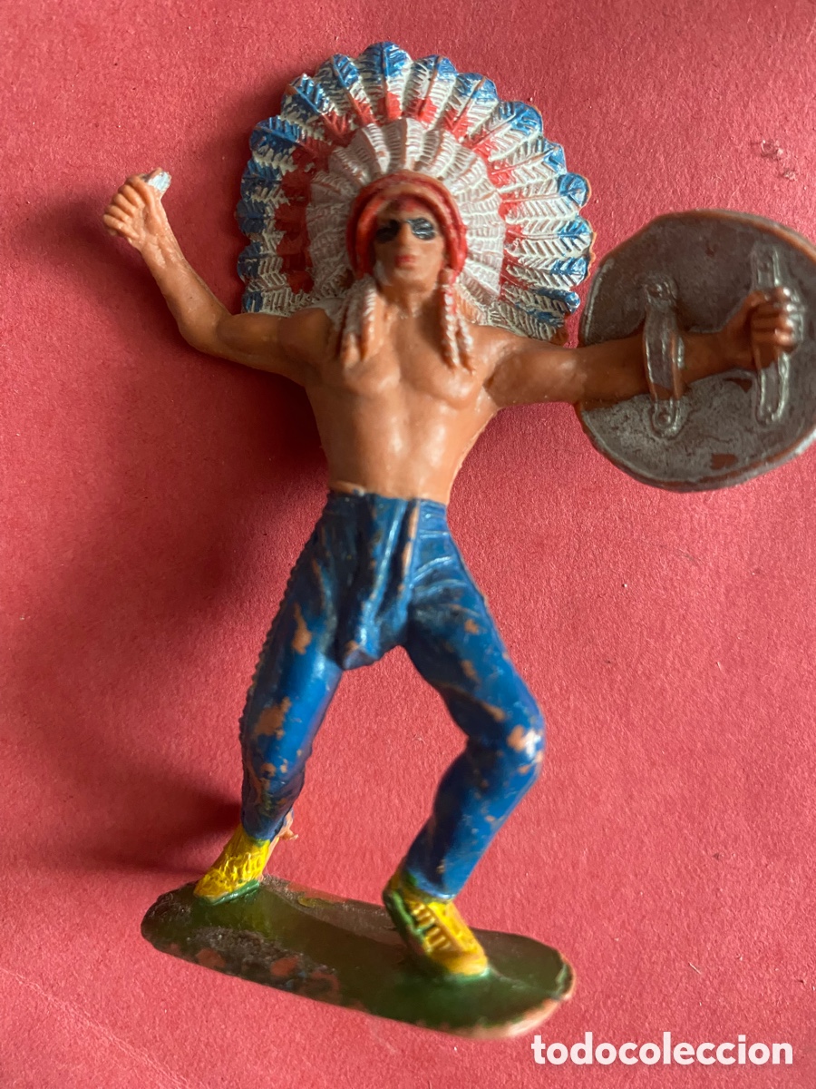 Figuras de goma y PVC: Indio jecsan a&ntilde;os 60
