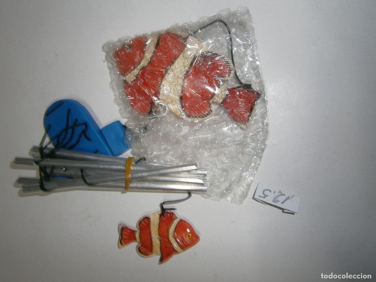 Figuras de goma y PVC: CARRILLON DE VIENTO O MOVIL DE PECES PAYASO (ESTILO NEMO) NUEVO SIN USAR