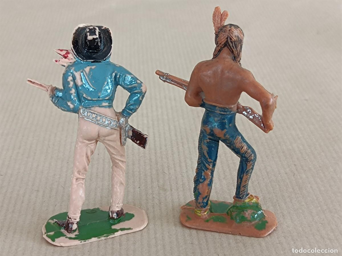 Figuras de goma y PVC: LOTE DE INDIOS Y VAQUEROS DE PL&Aacute;STICO FABRICANTE JECSAN - Foto 8