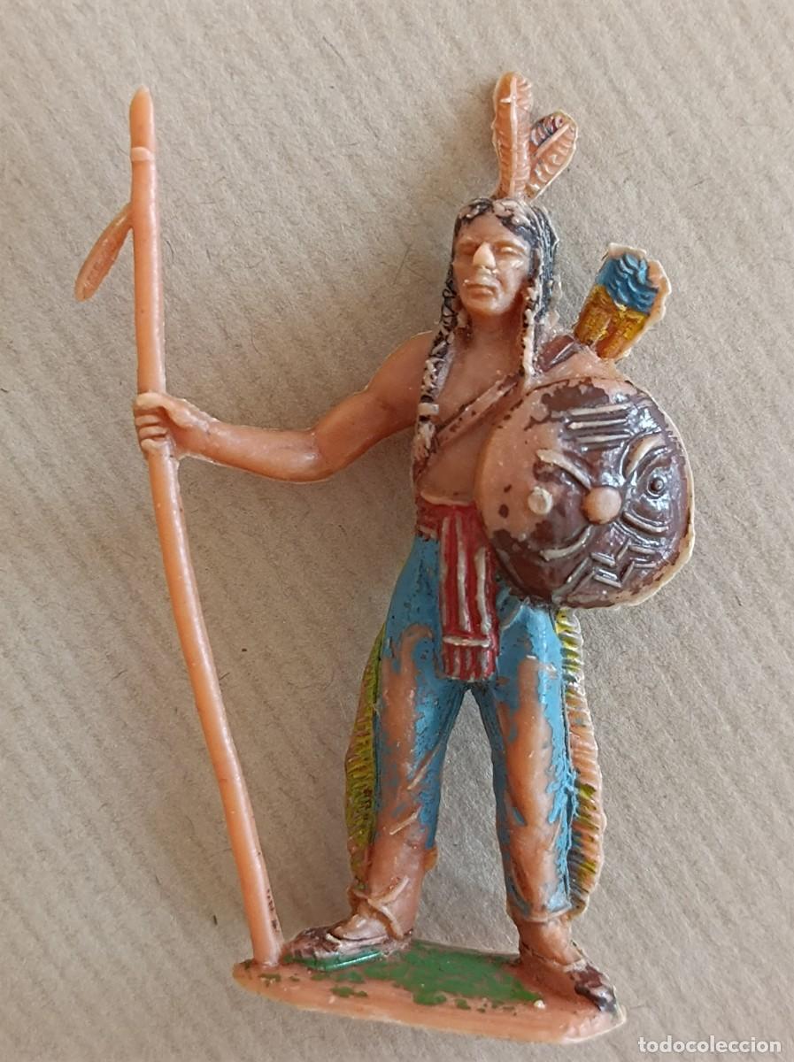 Figuras de goma y PVC: LOTE DE INDIOS Y VAQUEROS DE PL&Aacute;STICO FABRICANTE JECSAN - Foto 13