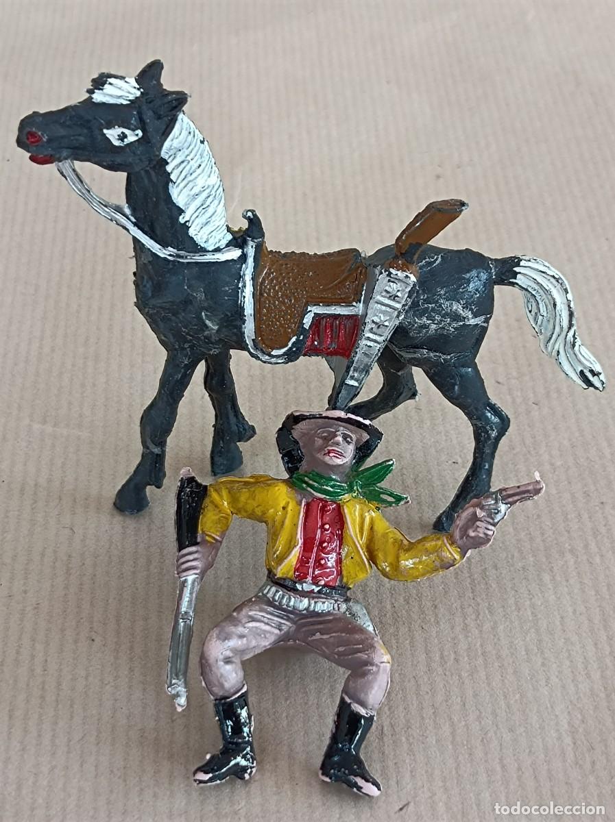 Figuras de goma y PVC: VAQUERO COWBOY DE PL&Aacute;STICO FABRICANTE COMANSI