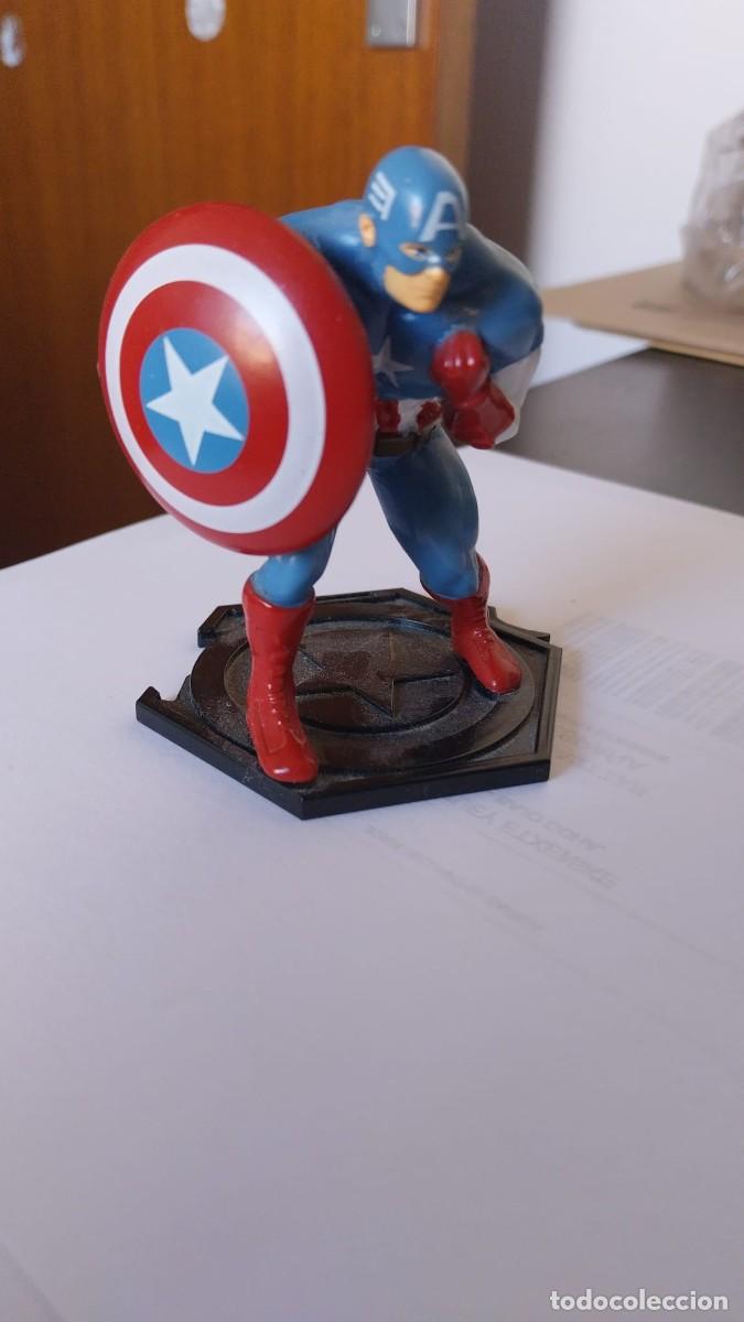 Figuras de goma y PVC: FIGURA PVC O GOMA DURA CAPIT&Aacute;N AM&Eacute;RICA / COMANSI / MARVEL con peana ncn