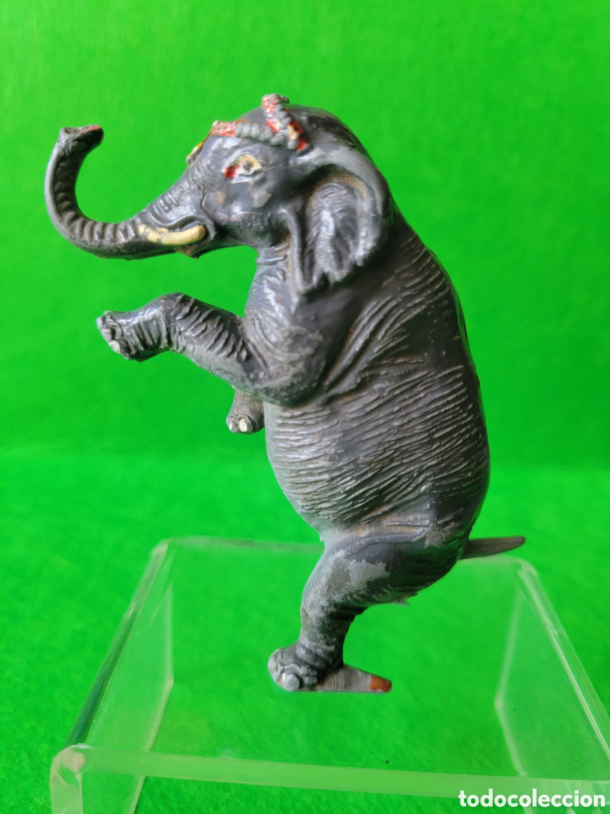 Figuras de goma y PVC: ANTIGUO ELEFANTE DE CIRCO DE GOMA