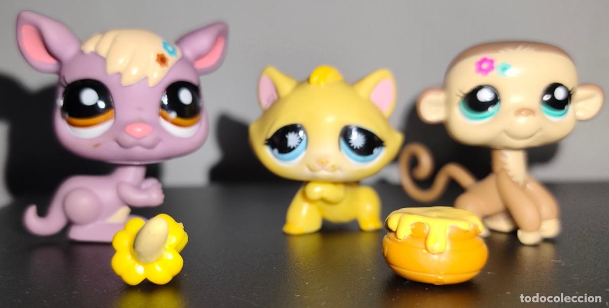 Figure di Gomma e PVC: LOTE DE 3 FIGURAS + 2 COMPLEMENTOS DE LITTLEST PET SHOP &middot; HASBRO, 2007