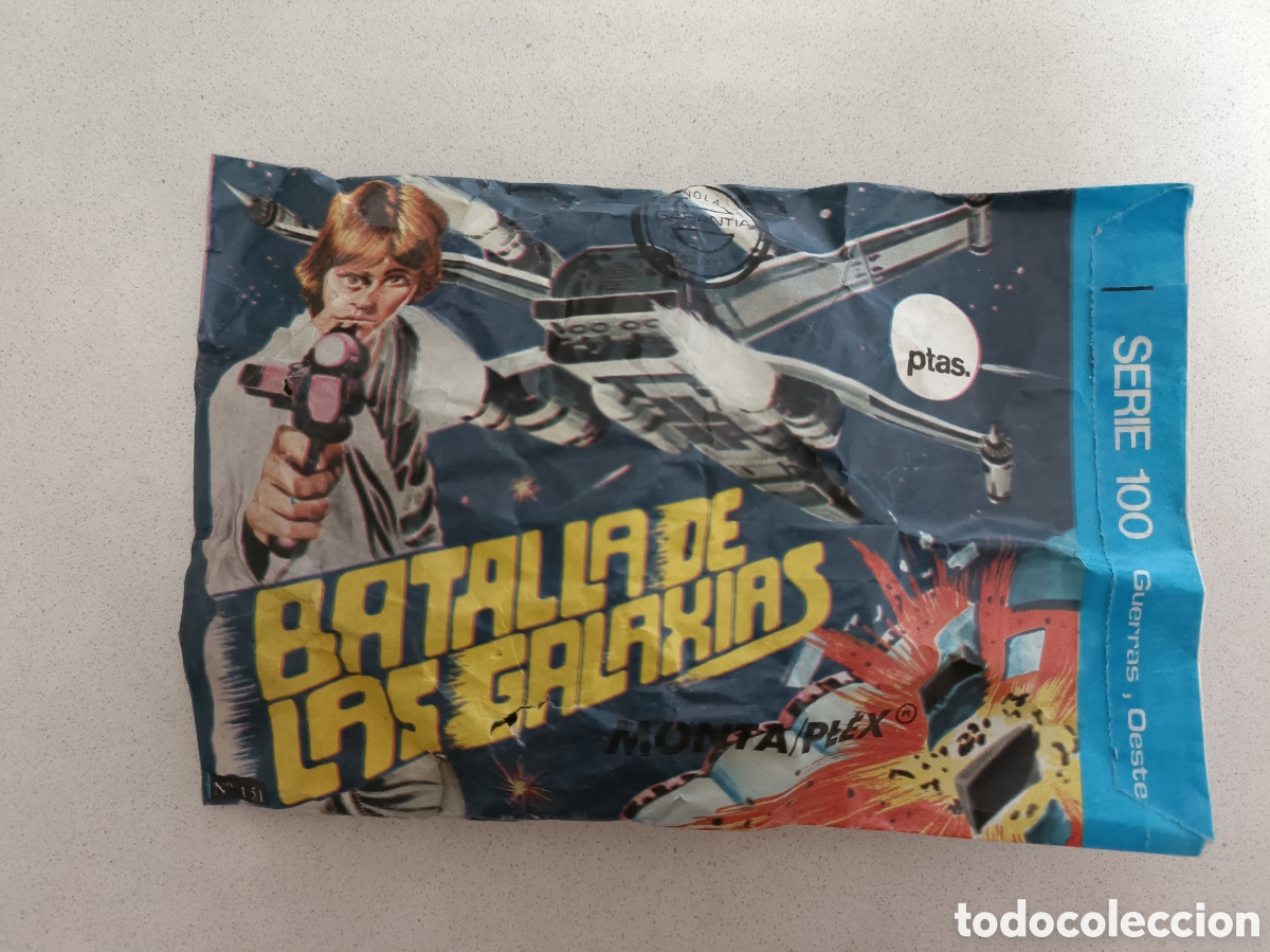 Figuras de goma y PVC: BATALLA DE LAS GALAXIAS - SOBRE SIN ABRIR MONTAPLEX simulando Star Wars