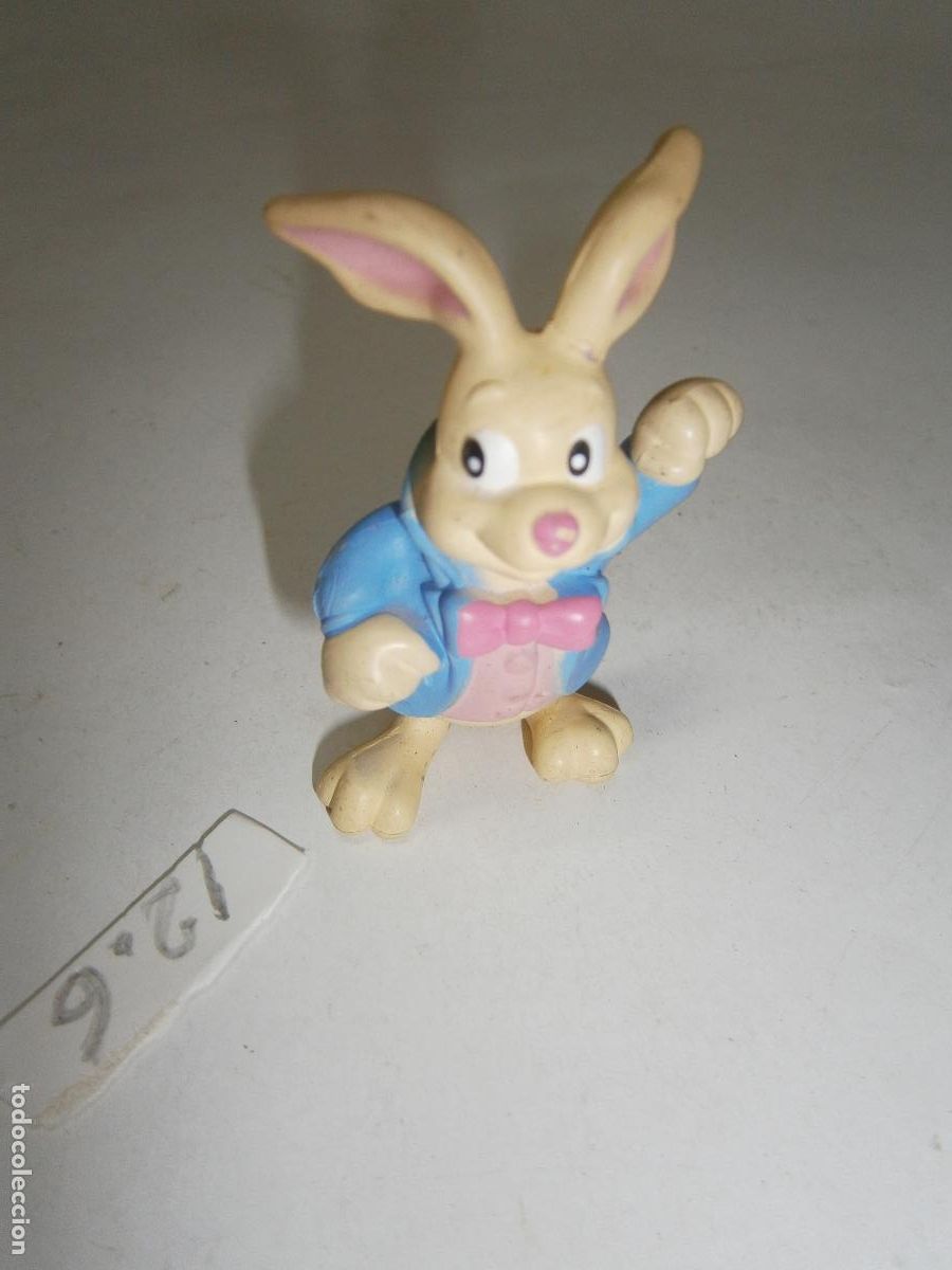 Figuras de goma y PVC: ANTIGUA FIGURA DIBUJOS ANIMADOS - CONEJO DE ALICIA EN EL PAIS DE LAS MARAVILLAS