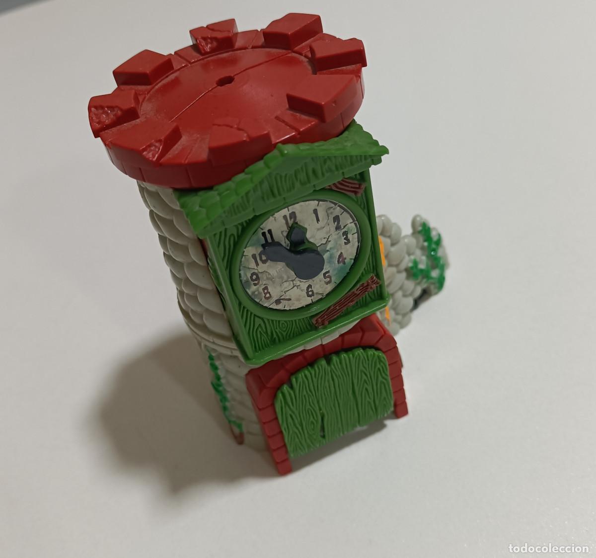 Figuras de goma Kinder: kinder maxi torre terror fantasma reloj miniatura mini figurita mecanismo mu&ntilde;eco Kuno kommt zur Gei