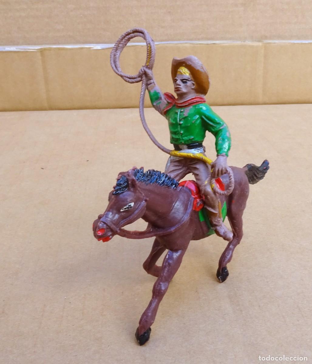 Figuras de goma y PVC: COMANSI COWBOY CON CABALLO