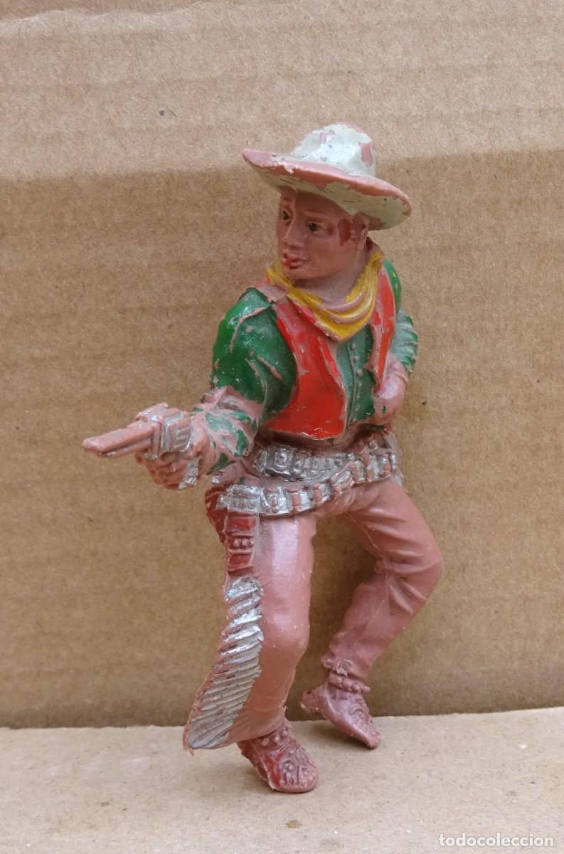 Figuras de goma y PVC: LAFREDO COWBOY A CABALLO PLASTICO