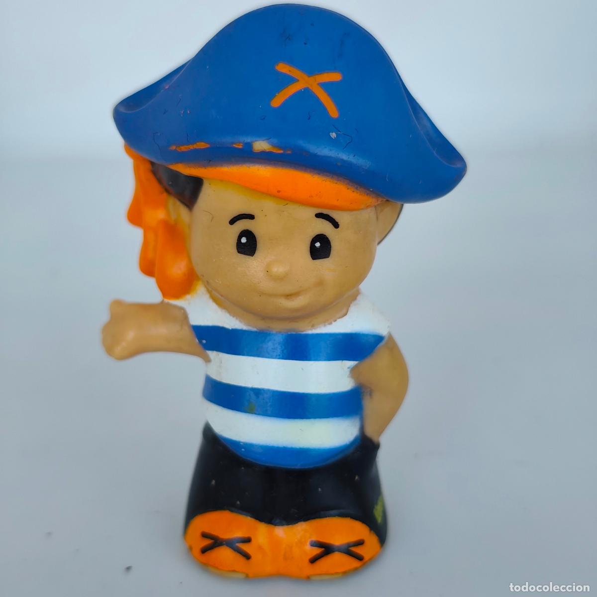 Figuras de goma y PVC: Fisher Price Little People Pirate Swashbucklers Orange White Blue toy play fun koby 2013 pirata