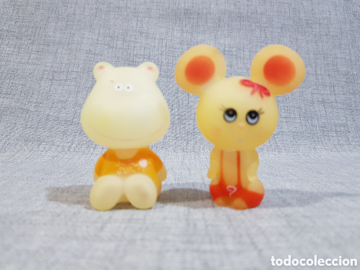Figuras de goma y PVC: FIGURAS DE HIPOP&Oacute;TAMO Y RATONCITA. BRILLAN EN LA OSCURIDAD.