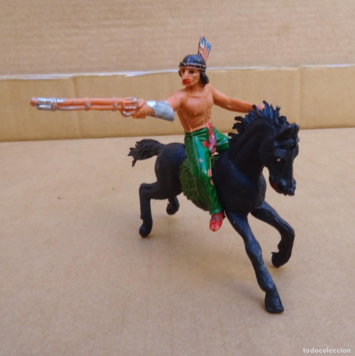 Gummi- und PVC-Figuren: JECSAN INDIO CON CABALLO FIGURA 1