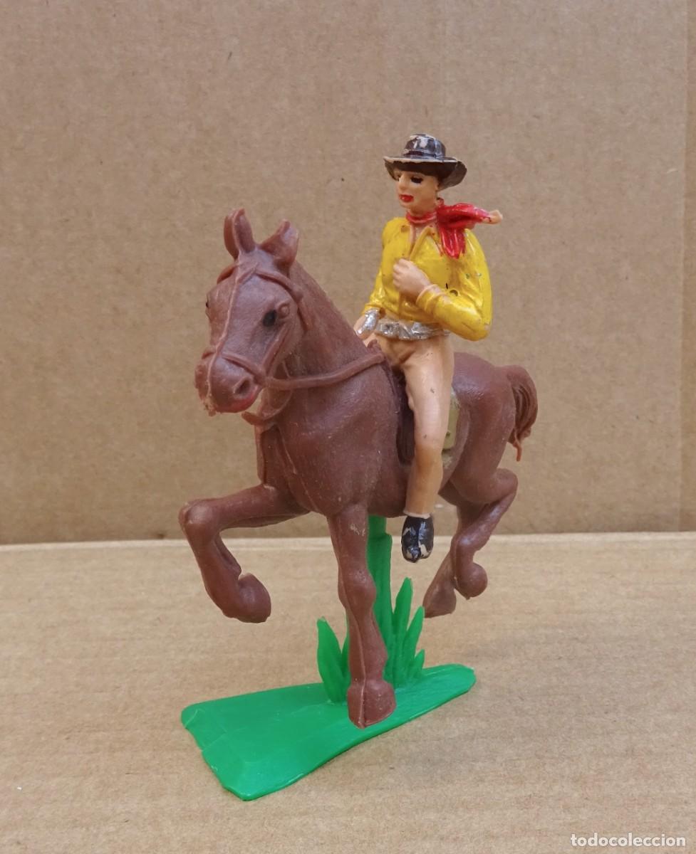 Gummi- und PVC-Figuren: JECSAN COWBOY CON CABALLO FIGURA