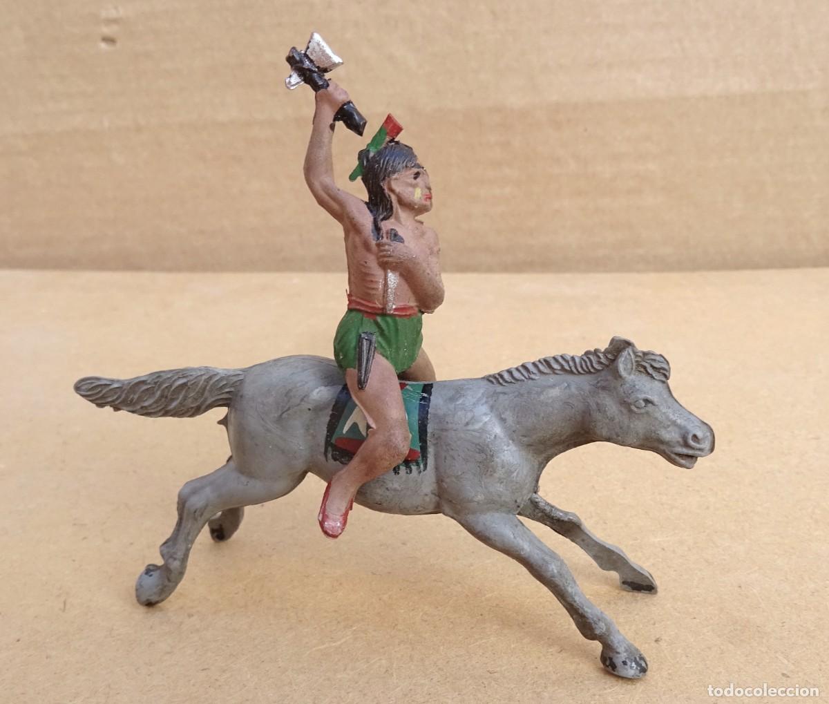 Figuras de goma y PVC: REAMSA INDIO CON CABALLO FIGURA EN GOMA 1