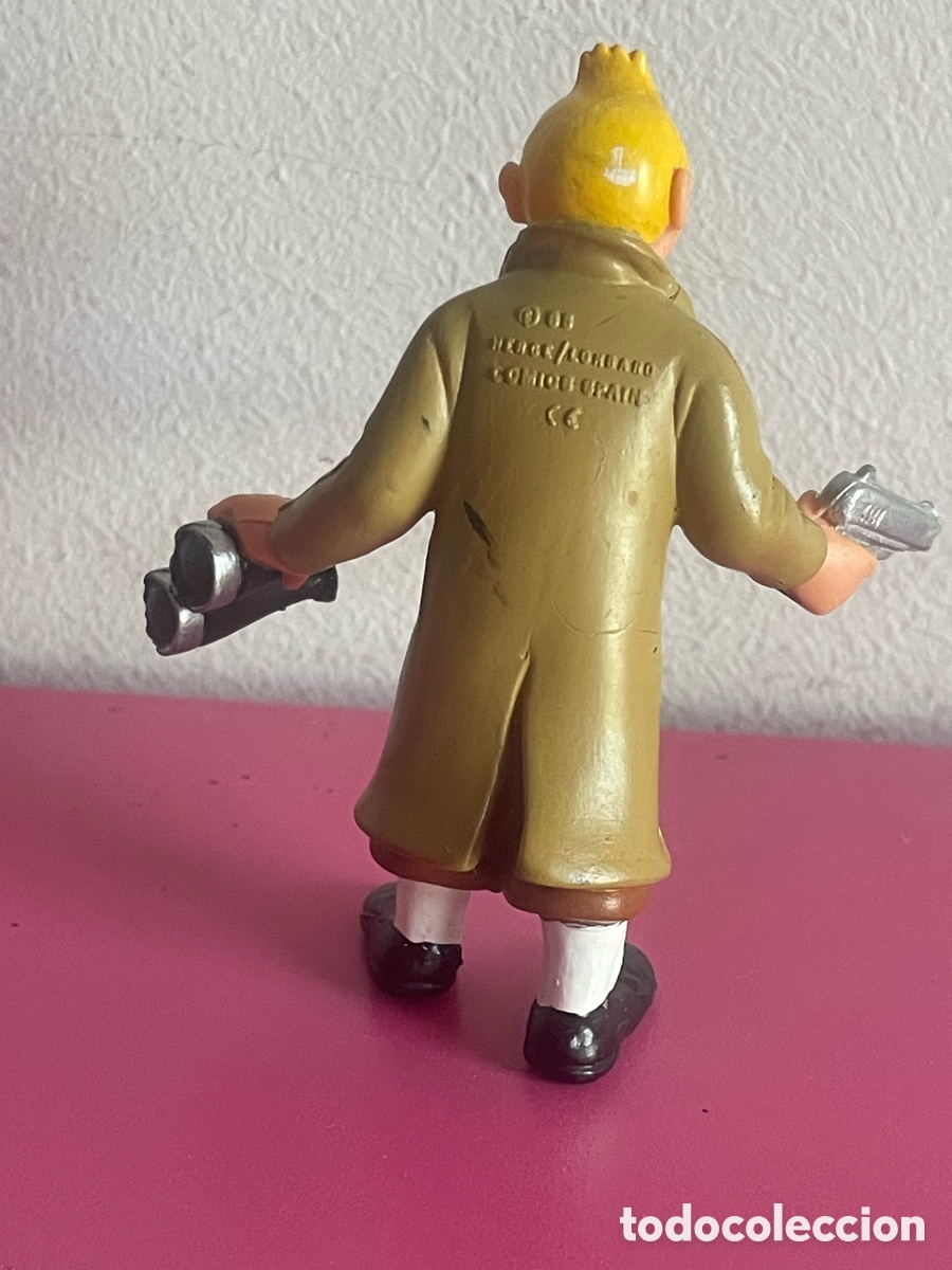 Figuras de goma y PVC: FIGURA PVC TINTIN COMICS SPAIN HERGE / LOMBARD A&Ntilde;OS 80 ( TINTIN MILOU )GABARDINA PISTOLA PRISMATICOS