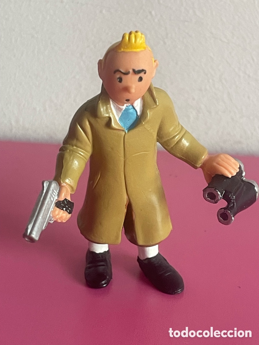 Figuras de goma y PVC: FIGURA PVC TINTIN COMICS SPAIN HERGE / LOMBARD A&Ntilde;OS 80 ( TINTIN MILOU )GABARDINA PISTOLA PRISMATICOS