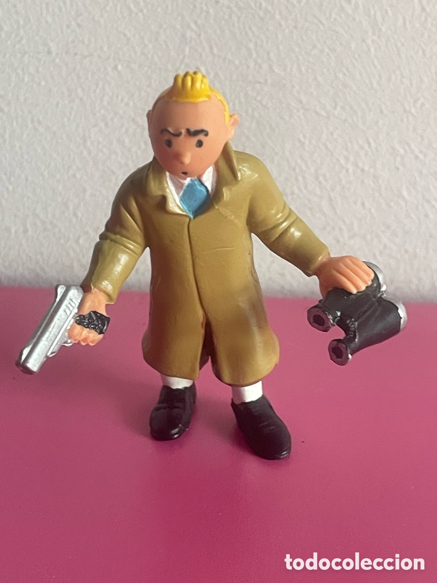 Figuras de goma y PVC: FIGURA PVC TINTIN COMICS SPAIN HERGE / LOMBARD A&Ntilde;OS 80 ( TINTIN MILOU )GABARDINA PISTOLA PRISMATICOS
