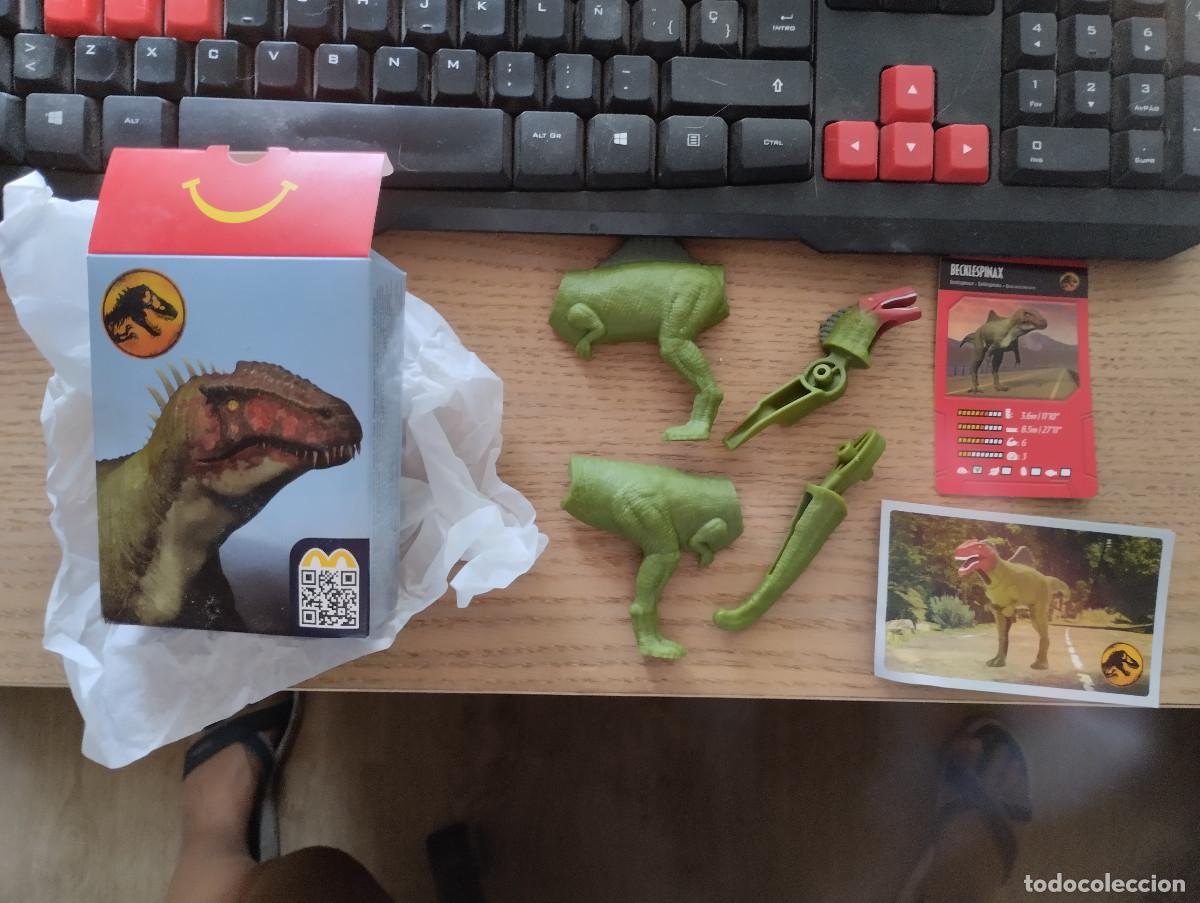 Figuras de goma y PVC: juguete de mcdonalds de dinosaurio blecklespinax de parque jurasico
