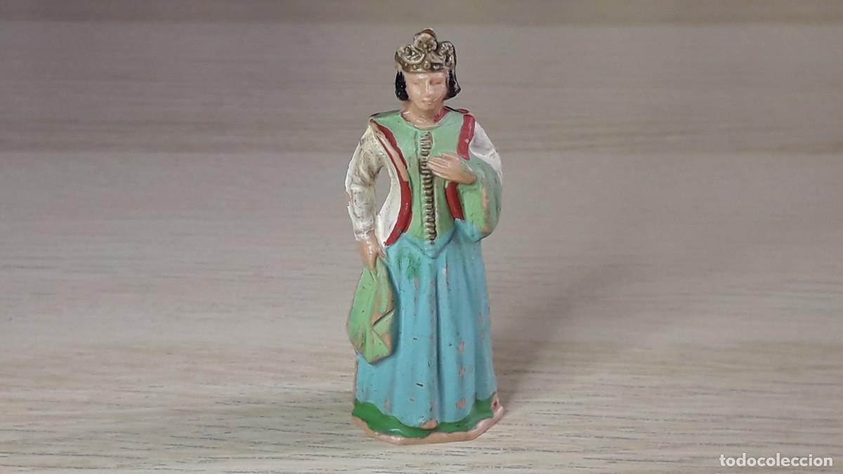 Figuras de goma y PVC: Dama Reina Corte del Castillo Feudal, pl&aacute;stico, Reamsa made in Spain, original a&ntilde;os 60.