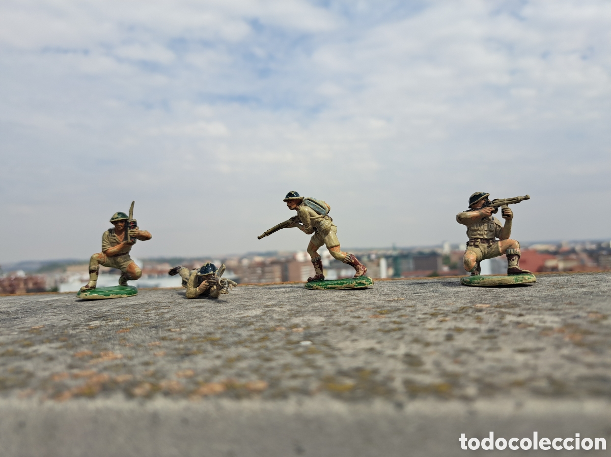 Figuras de goma y PVC: SOLDADOS 8&deg; EJ&Eacute;RCITO BRIT&Aacute;NICO ORIGINALES A&Ntilde;OS 60