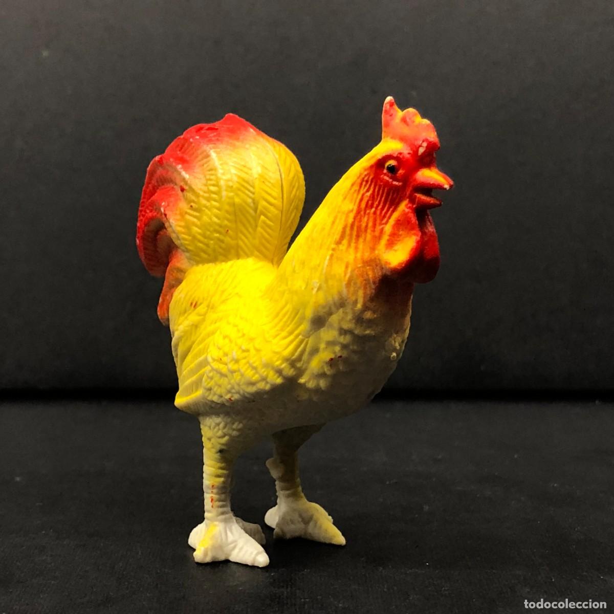 Figuras de goma y PVC: FIGURA DE PVC - GALLO DE GRANJA - ANIMALES - 6,5 X 6 CM / 570