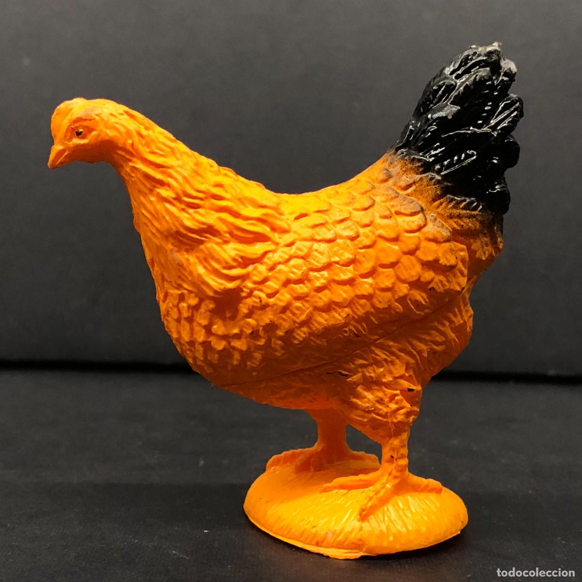 Figuras de goma y PVC: FIGURA DE PVC - GALLINA DE GRANJA - ANIMALES - 7 X 6,5 CM / 571