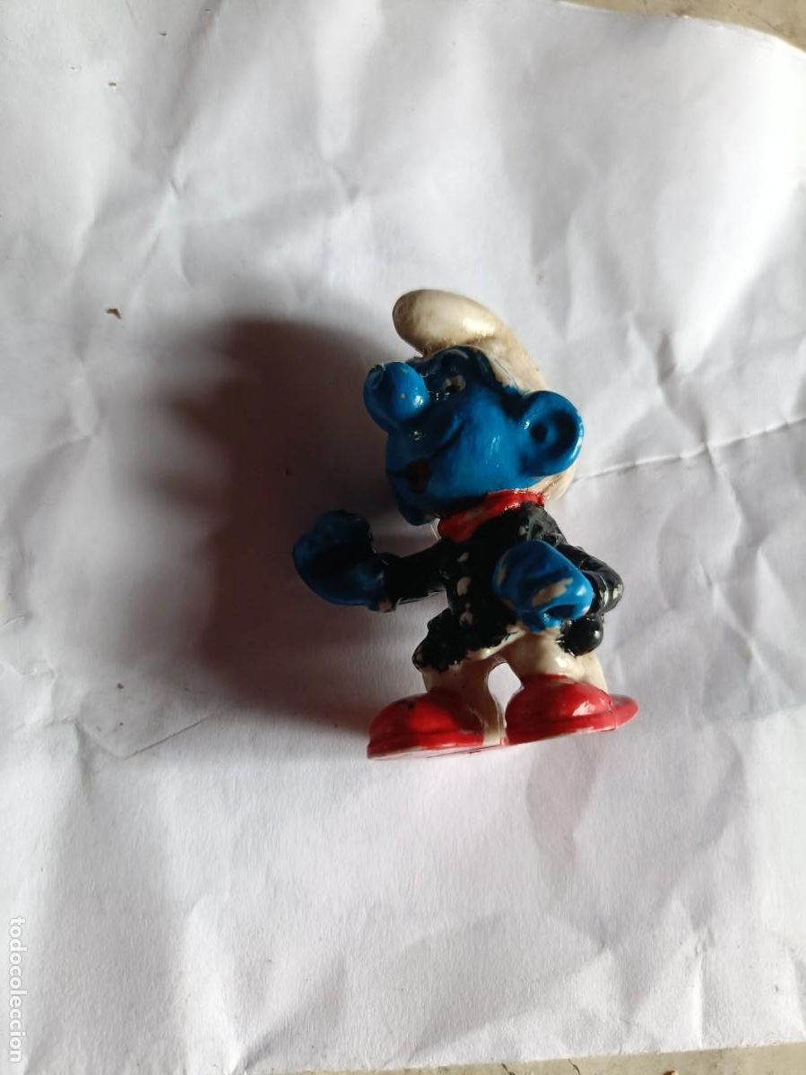 Figuras de Borracha e PVC: FIGURA PITUFO MOCHILA SIN MARCA NECESITA LIMPIEZA A&Ntilde;OS 80