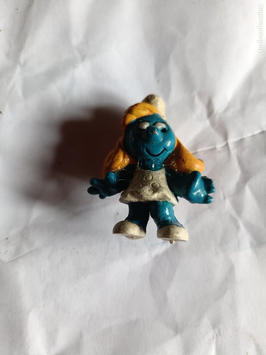 Figuras de Borracha e PVC: FIGURA PITUFO PITUFA SIN MARCA NECESITA LIMPIEZA A&Ntilde;OS 80