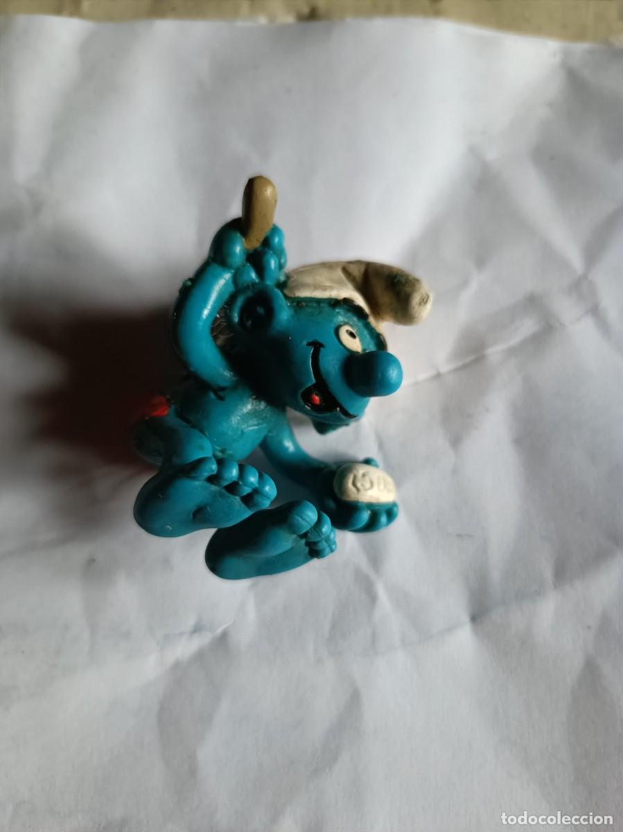 Figuras de goma y PVC: FIGURA PITUFO PITUFA BA&Ntilde;&Aacute;NDOSE SIN MARCA NECESITA LIMPIEZA A&Ntilde;OS 80