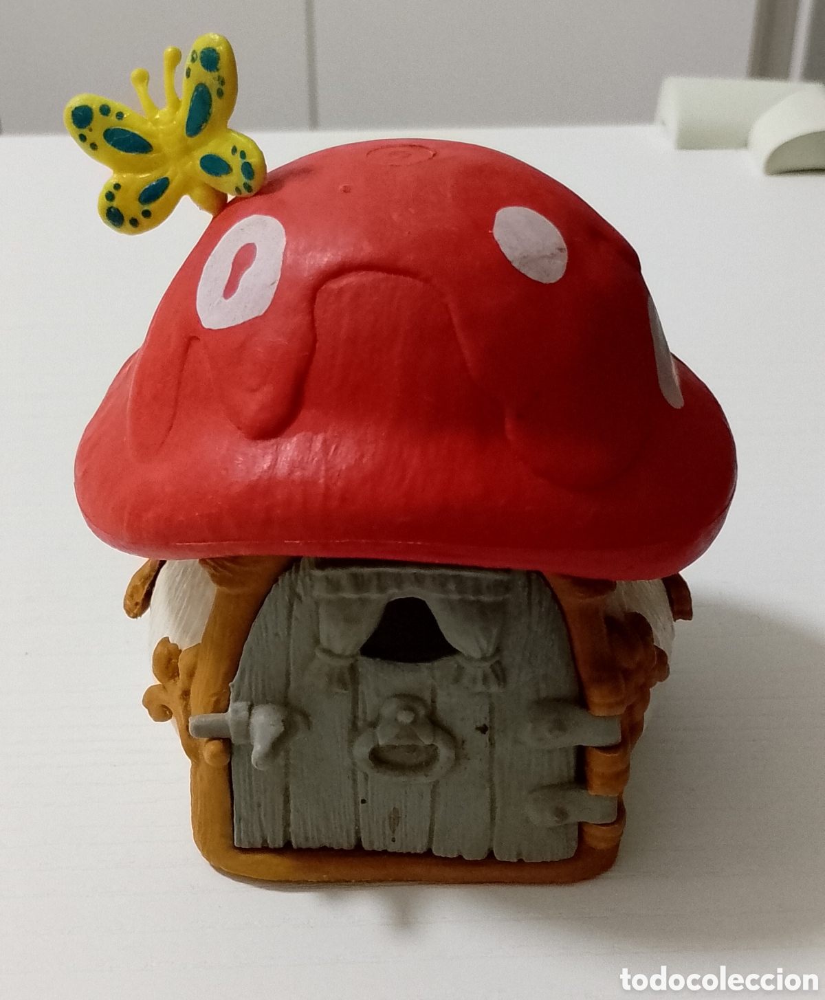 Figuras de goma y PVC: Casita Seta Los Pitufos Peyo 1978 - Roja