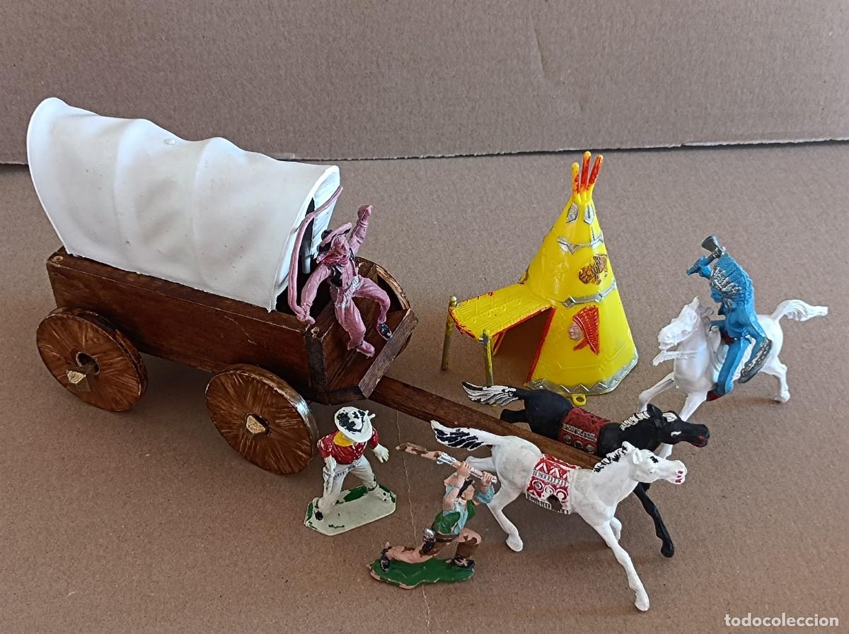 Figuras de goma y PVC: CARRETA ARTESANAL Y FIGURAS DE PL&Aacute;STICO COMANSI REIGON