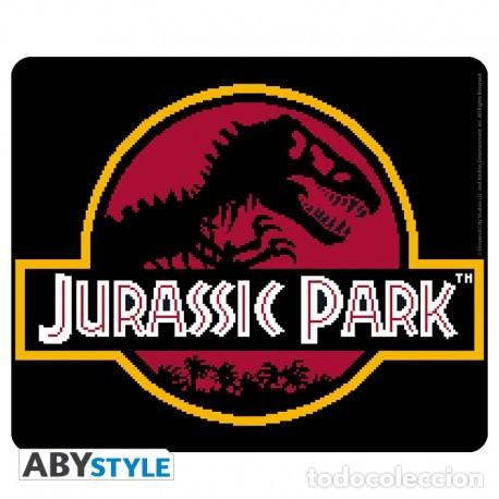 Rubber and PVC Figures: Alfombrilla de Rat&oacute;n - Jurassic Park Pixel Logo (23,5 x 19,5 cm)