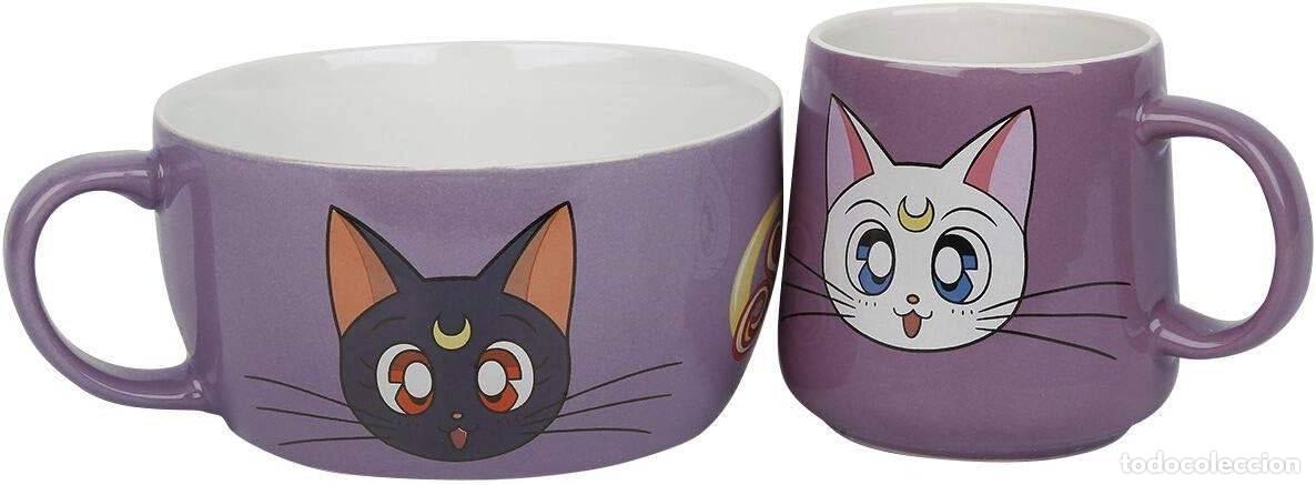 Figuras de goma y PVC: Set Desayuno Taza + Bol Luna & Artemis - Sailor Moon