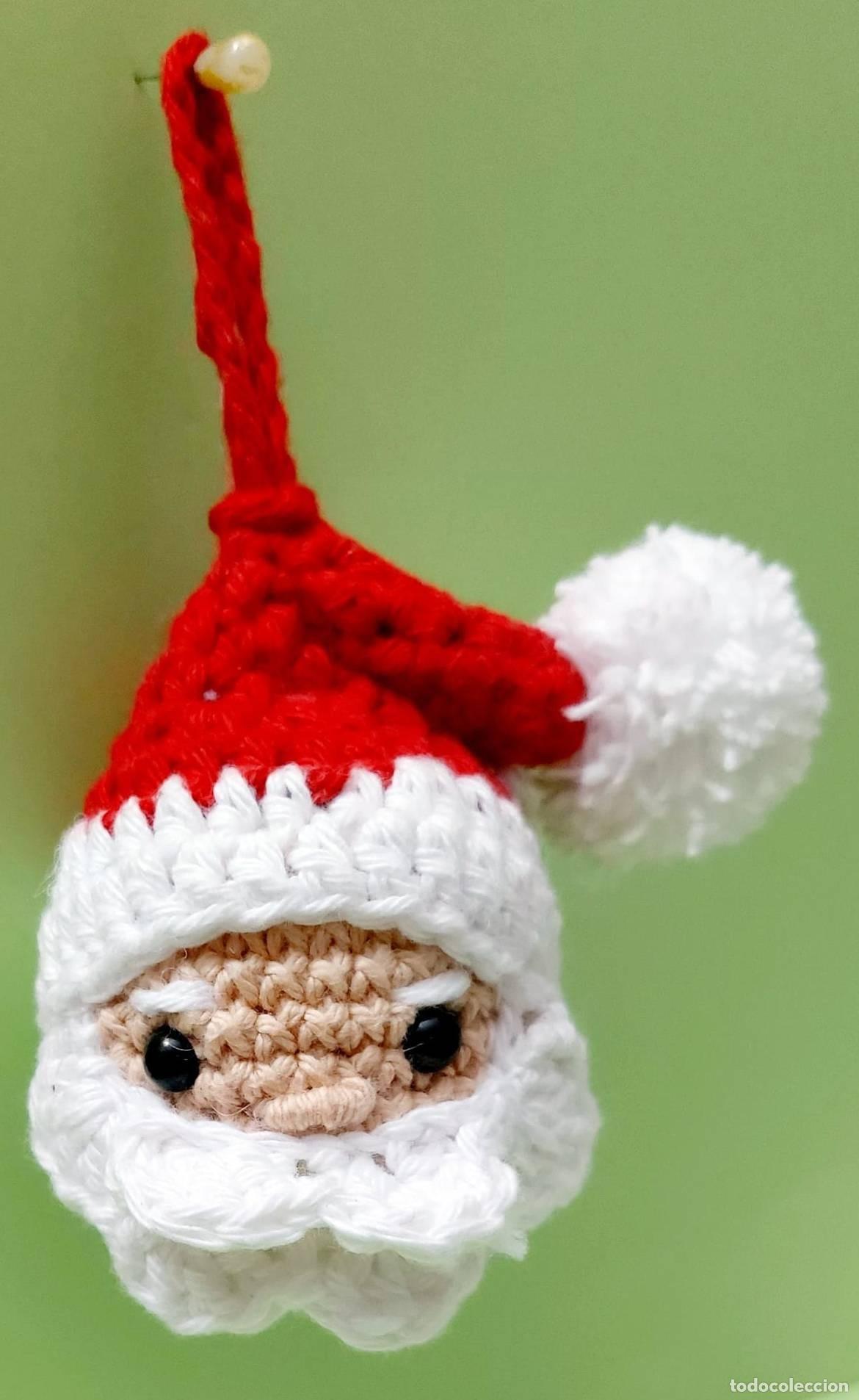 Figuras de goma y PVC: Esfera navide&ntilde;a Papa Noel (Amigurumis)