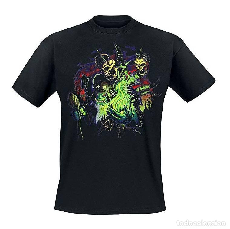 Gummi- und PVC-Figuren: Camiseta Negra Chico World of Warcraft Gul'dan (Talla M)