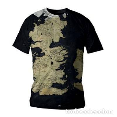 Figuras de goma y PVC: Camiseta Negra Chico Mapa - Juego de Tronos (Talla L)
